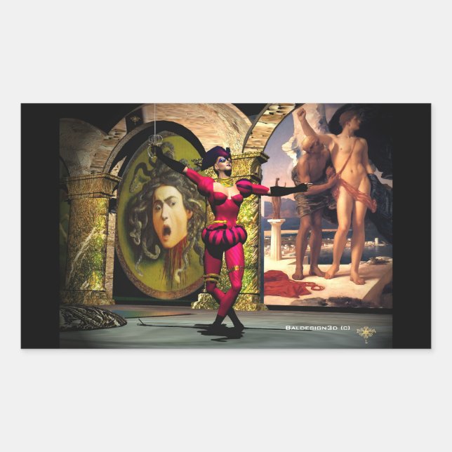 Sticker Rectangulaire ANDROID BALLET, Science-fiction (Devant)