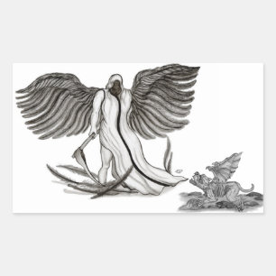 Sticker Rectangulaire Ange Uriel