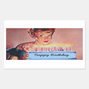 Sticker Rectangulaire Anniversaire des années 1950