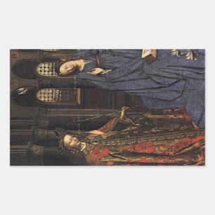 Sticker Rectangulaire Annonciation de Jan van Eyck