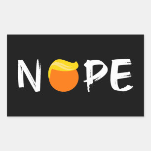 Sticker Rectangulaire Anti-Trump - Édition Nope II