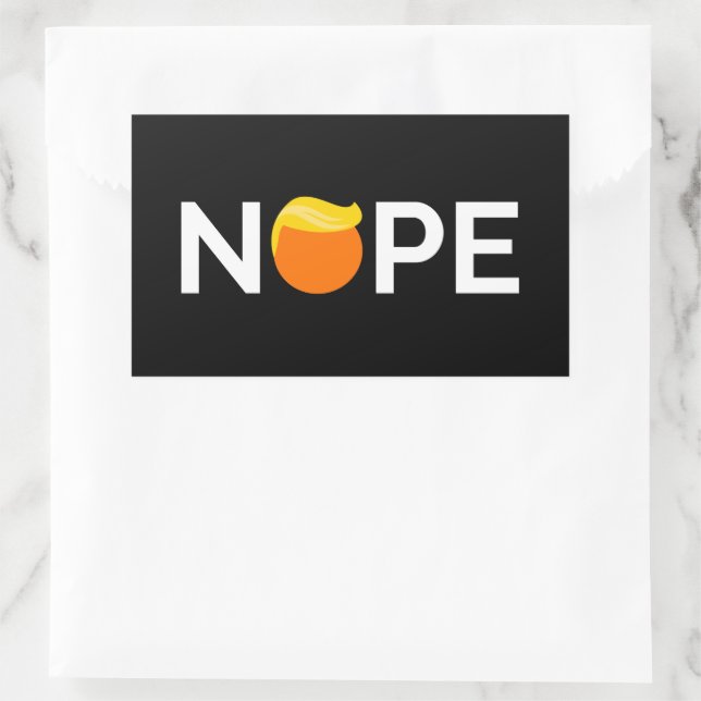 Sticker Rectangulaire Anti-Trump - Nope Edition (Sac)