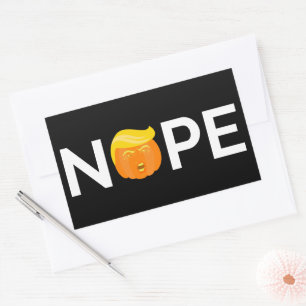 Sticker Rectangulaire Anti-Trump - Nope Halloween Edition I