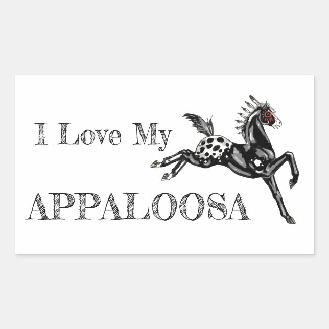 Sticker Rectangulaire Appaloosa (Devant)