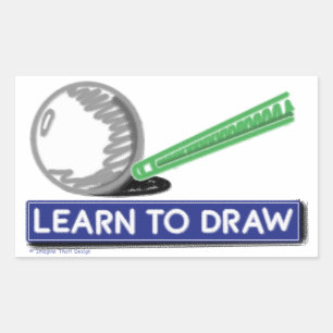 Sticker Rectangulaire Apprendre à dessiner