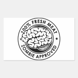 Sticker Rectangulaire Approuvé par Zombie