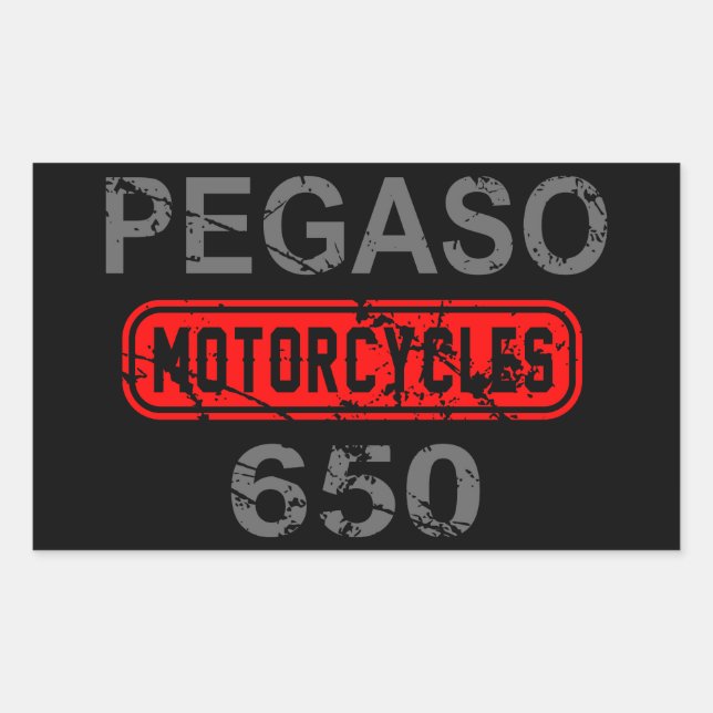 Sticker Rectangulaire Aprilia Pegaso 650 (Devant)