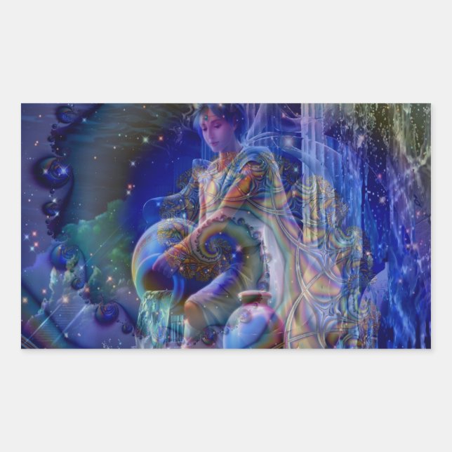 Sticker Rectangulaire Aquarius (Devant)
