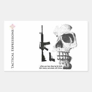 Sticker Rectangulaire AR15 92FS avec crâne