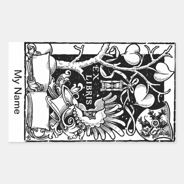 Sticker Rectangulaire Arbre bouclier (Devant)