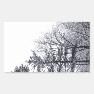 Sticker Rectangulaire Arbres couverts de neige :Vertical
