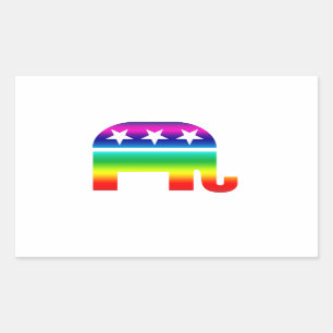 Sticker Rectangulaire Arc-en-ciel républicain d'origine