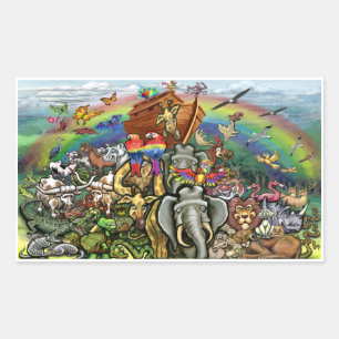 Sticker Rectangulaire Arche de Noé