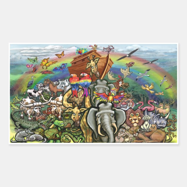Sticker Rectangulaire Arche de Noé (Devant)