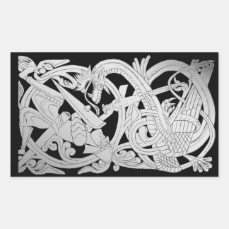 Sticker Rectangulaire Argent Sigurd