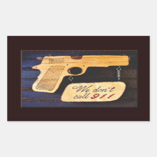 Sticker Rectangulaire Arme à feu