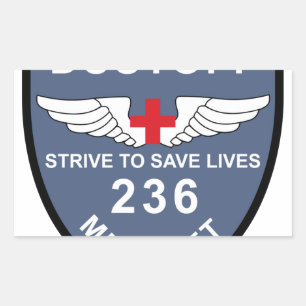 Sticker Rectangulaire ARMÉE 236e détachement Médicale de l'aviation Pa m