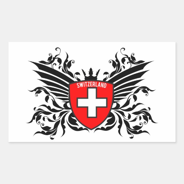 Sticker Rectangulaire Armoiries de la Suisse (Devant)