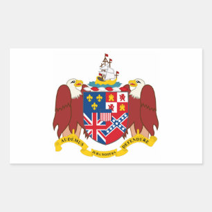 Sticker Rectangulaire Armoiries de l'Alabama sceller la république d'amé