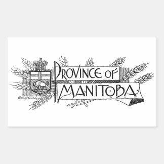 Sticker Rectangulaire Armoiries Vintages du Manitoba