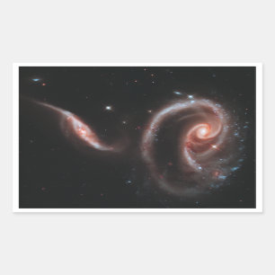 Sticker Rectangulaire Arp 273 Galaxies en interaction (télescope Hubble)