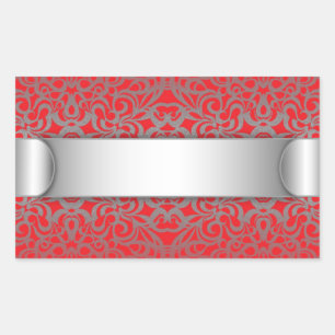 Sticker Rectangulaire Arrière - plan abstrait floral d'autocollant