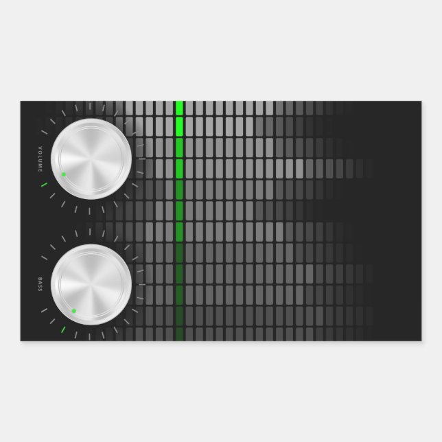 Sticker Rectangulaire Arrière - plan de parti (Devant)