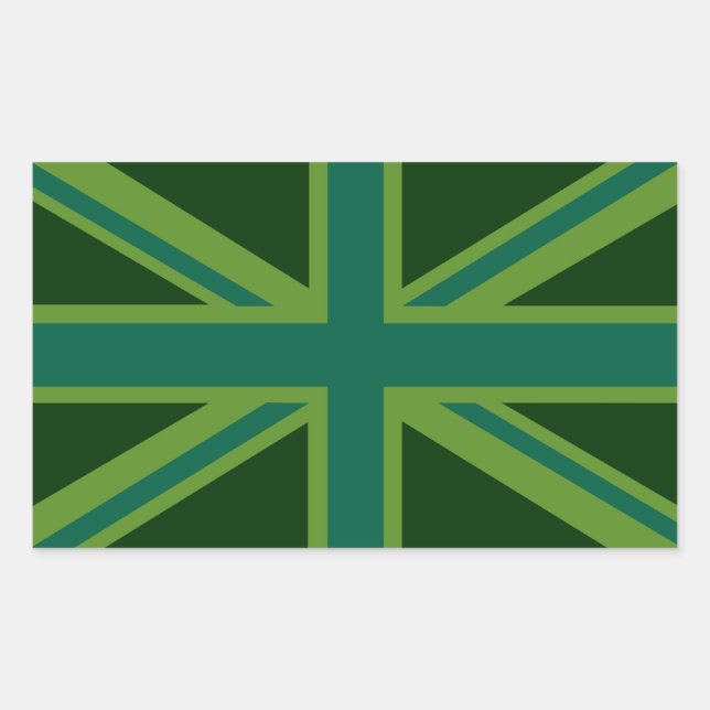 Sticker Rectangulaire Arrière - plan de style Drapeau Turquoise vert Uni (Devant)