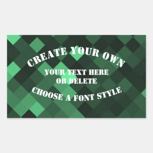 Sticker Rectangulaire Arrière-plan Gros Pixel - Vert