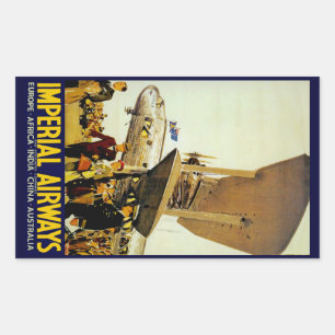 Sticker Rectangulaire Arrivée d'Imperial Airways