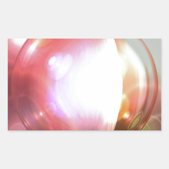 Sticker Rectangulaire Art Abstrait (Devant)