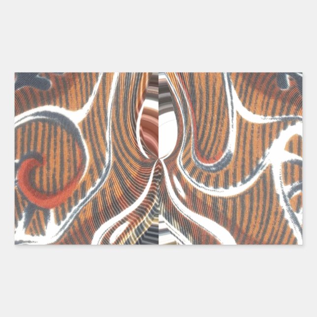 Sticker Rectangulaire Art Abstrait africain (Devant)