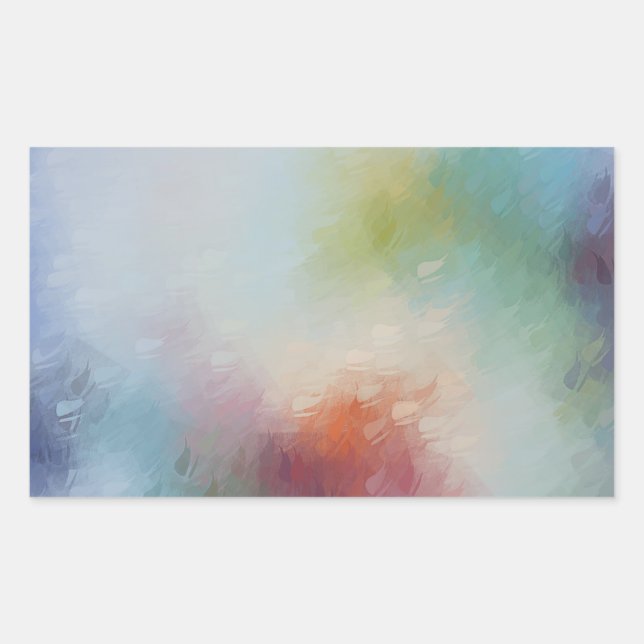 Sticker Rectangulaire Art Abstrait Moderne Personnalisé Modèle Vierge Co (Devant)