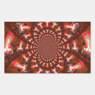 Sticker Rectangulaire Art de langue kaléidoscope Impression/graphique