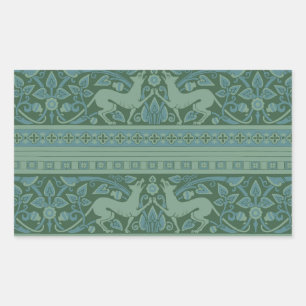 Sticker Rectangulaire Art Déco Nouveau Chien Nature Motif animal