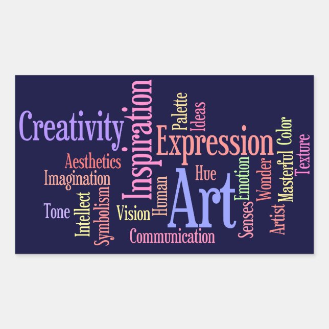 Sticker Rectangulaire Art Inspiration - Artiste, Personne créative (Devant)