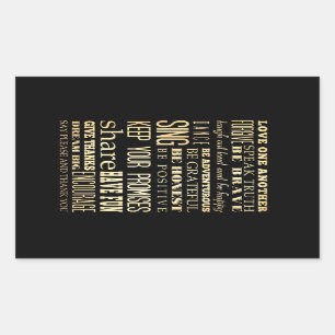 Sticker Rectangulaire Art Inspirationnel - L'Amour L'Un L'Autre.