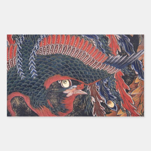 Sticker Rectangulaire Art Ukiyoe japonais vol.9, Katsushika Hokusai