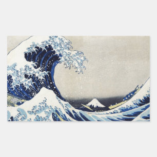 Sticker Rectangulaire Art vol.4 d'Ukiyoe de Japonais