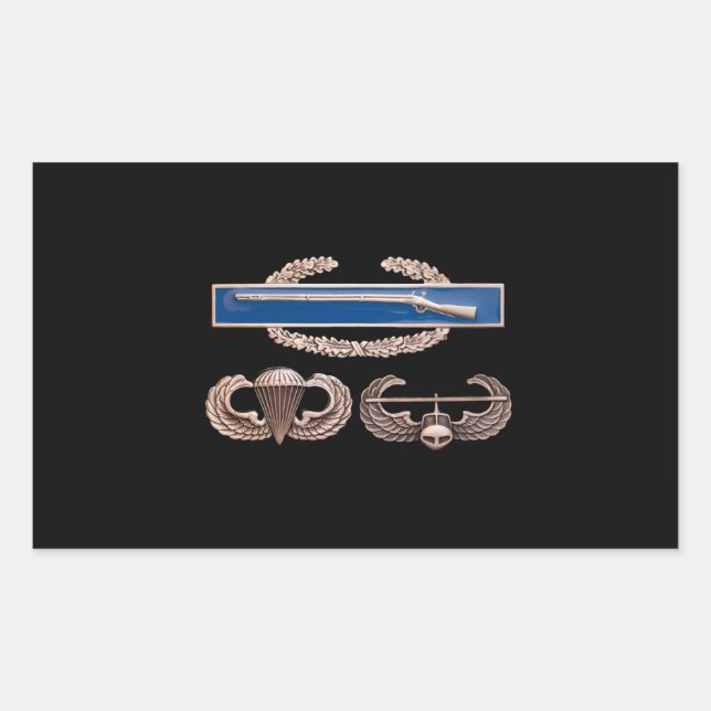 Sticker Rectangulaire Assaut aérien aéroporté de CIB (Devant)