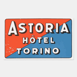 Sticker Rectangulaire Astoria Hôtel (Torino - Italy)