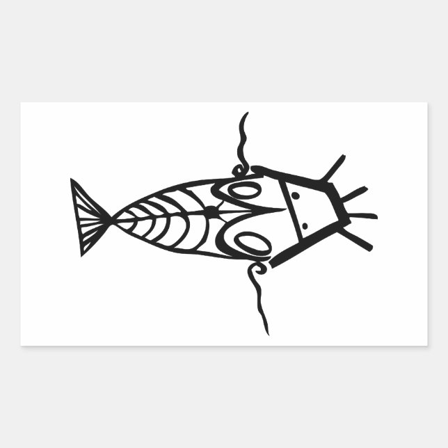 Sticker Rectangulaire Astronautes anciens (Devant)