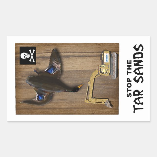 Sticker Rectangulaire Athabasca Tar Sands Duck Mount (Devant)