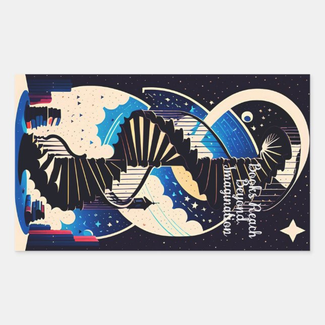 Sticker Rectangulaire Au-delà de l'imagination (Devant)