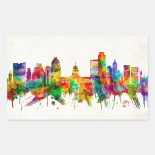 Sticker Rectangulaire Austin Texas