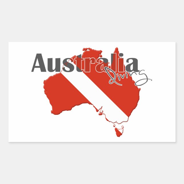 Sticker Rectangulaire Austrailia Plongée sous-marine (Devant)