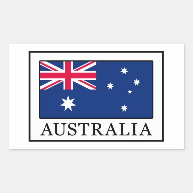 Sticker Rectangulaire Australie (Devant)