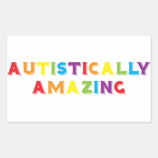 Sticker Rectangulaire Autiquement Extraordinaire (Devant)