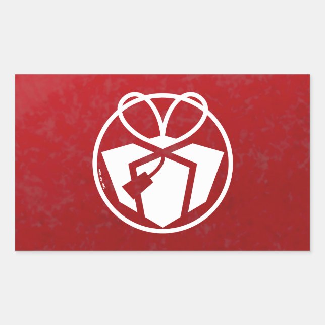 Sticker Rectangulaire Avatar cadeau de Noël (Devant)