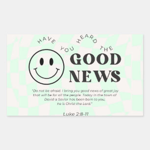 Sticker Rectangulaire Avez-Vous Entendu La Bonne Nouvelle Chrétienne Sti